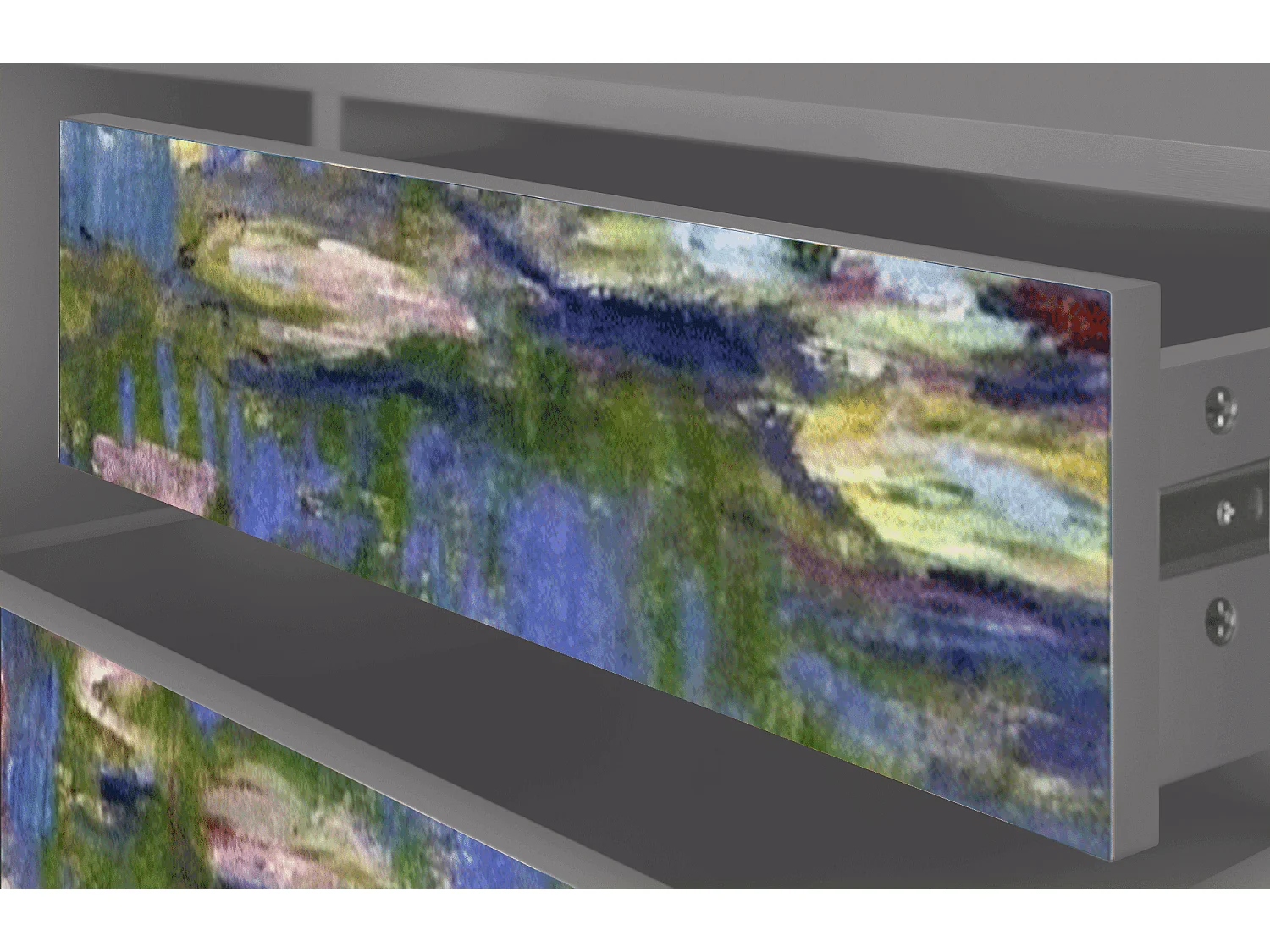 Meuble TV - 170х59х48 cm - T4 - The water lily pond  , Gris