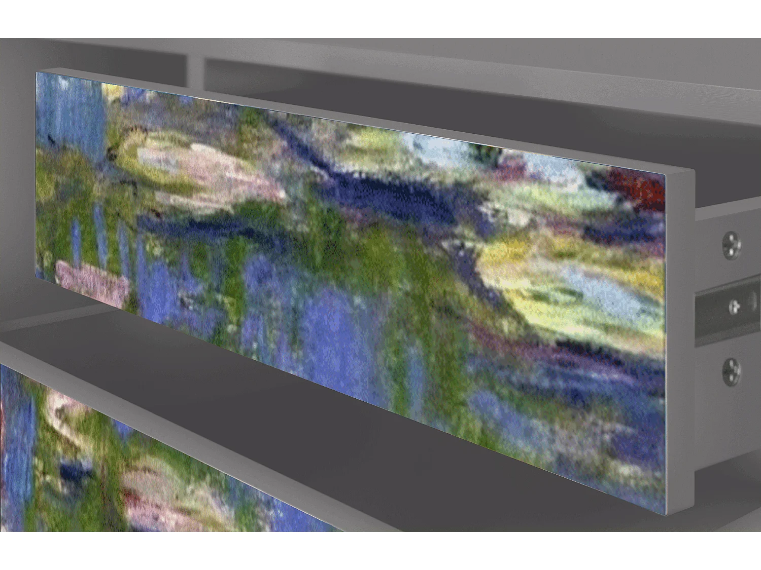 TV-meubel - 170х59х48 cm - T4 - The water lily pond  , Grijs