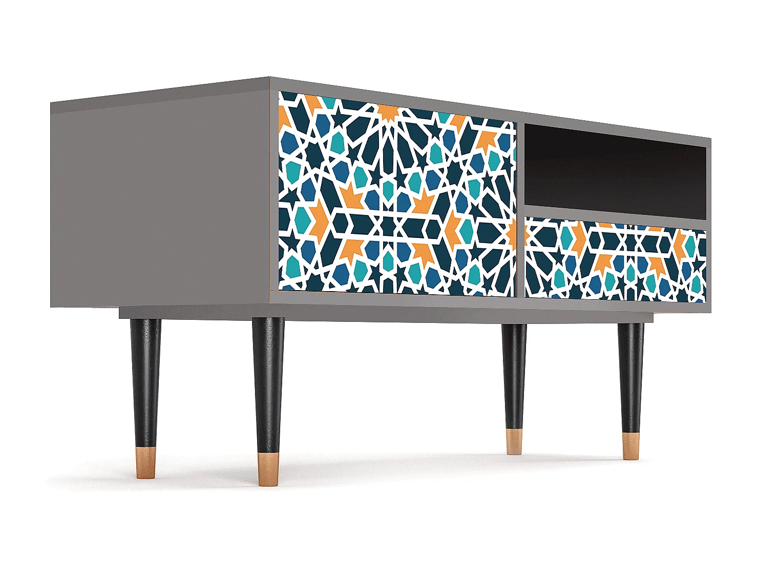 Meuble TV - 115х59х48 cm - T3 - Kaleidoscope, Gris