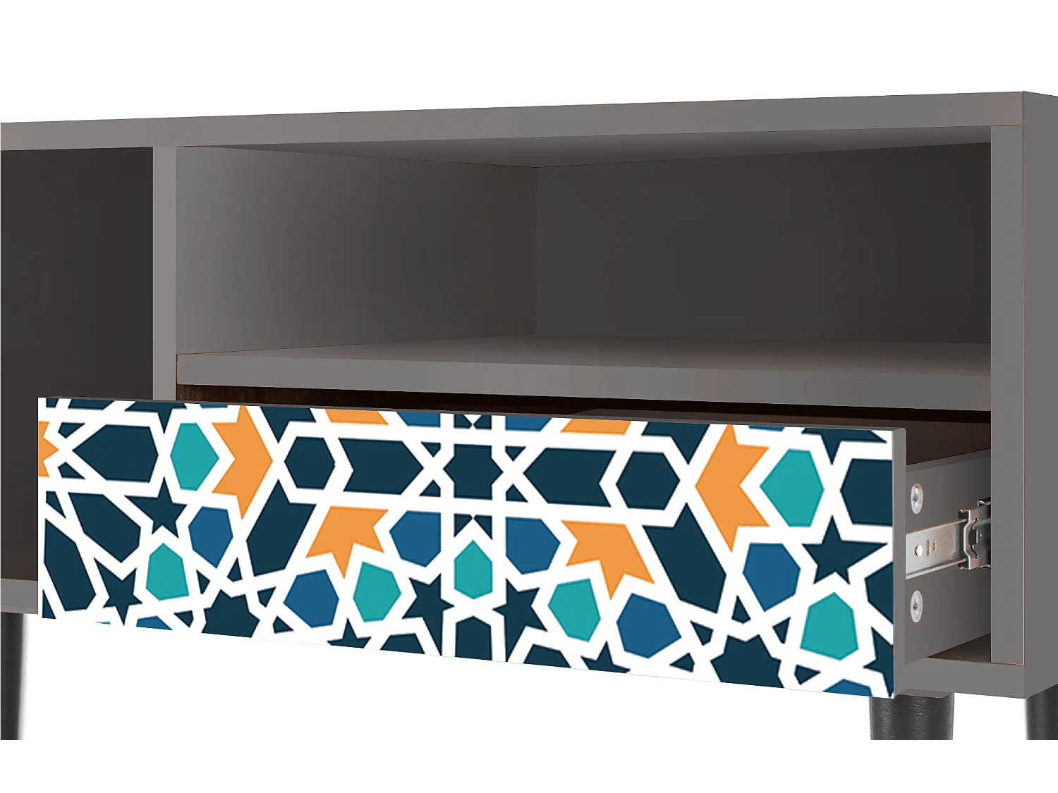 Meuble TV - 115х59х48 cm - T3 - Kaleidoscope, Gris