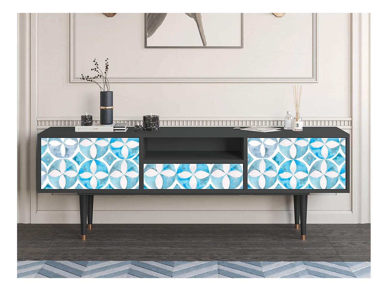 TV-Möbel - 170х59х41 cm - T6 - Porto Mood, Anthrazit