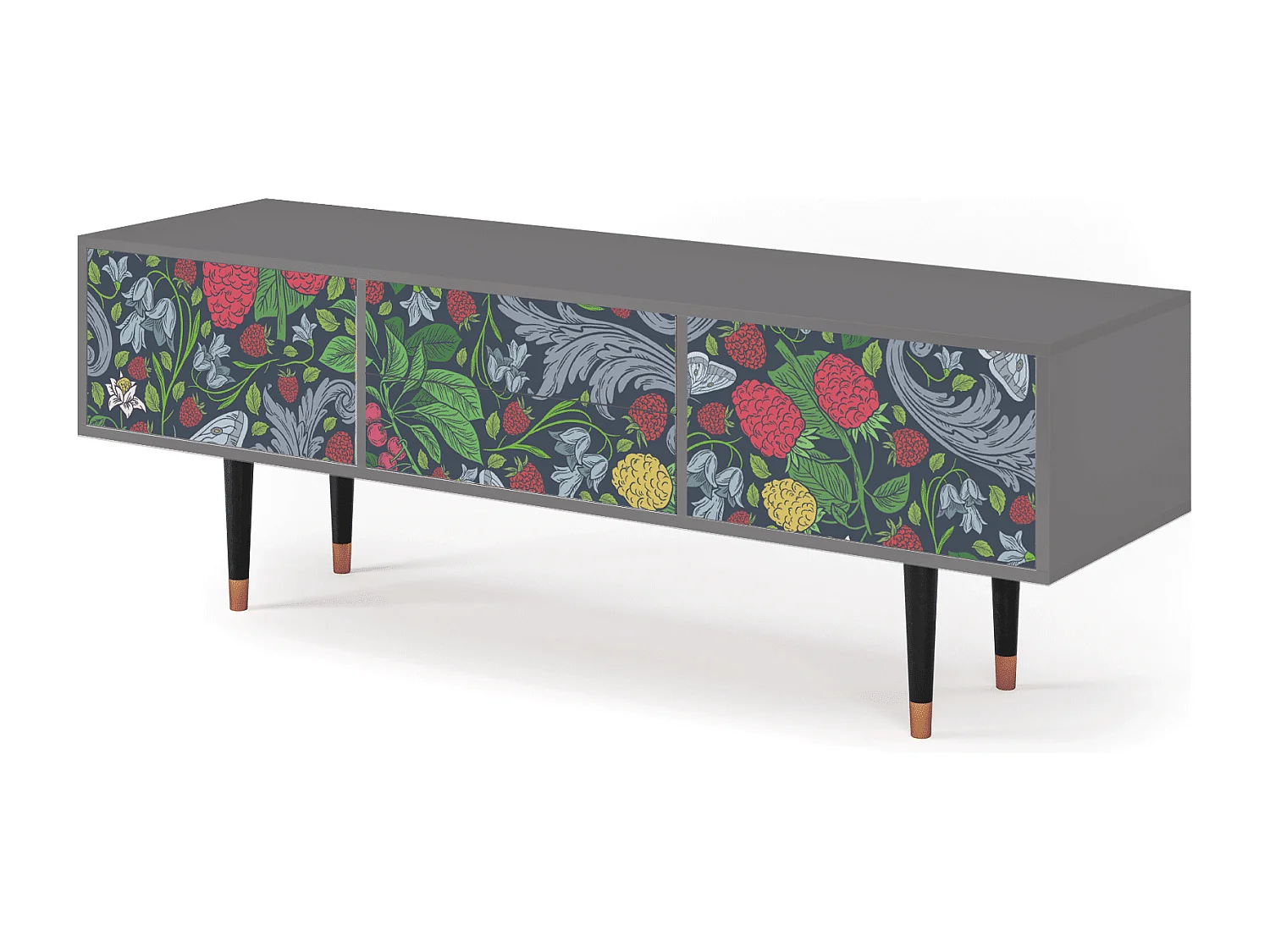 Mueble de TV - 170х59х48 cm - T4 - Summer Berries, Cinza