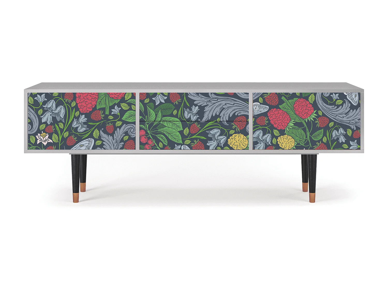 TV-meubel - 170х59х48 cm - T4 - Summer Berries, Grijs