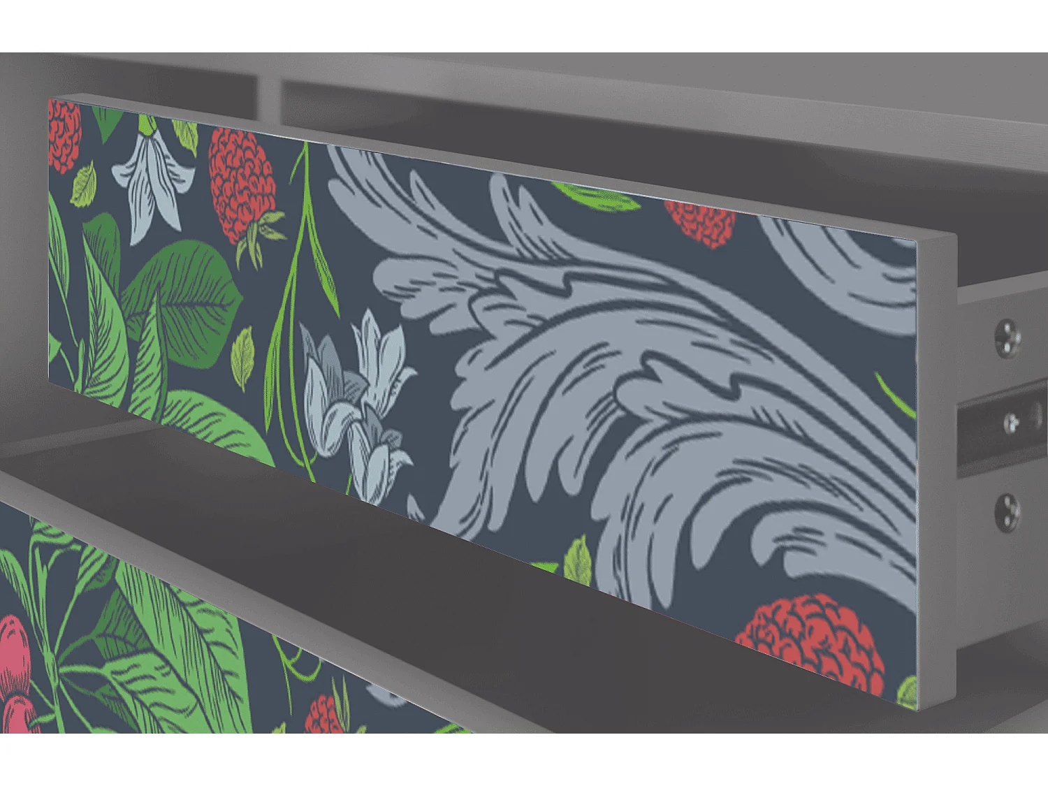 TV-meubel - 170х59х48 cm - T4 - Summer Berries, Grijs