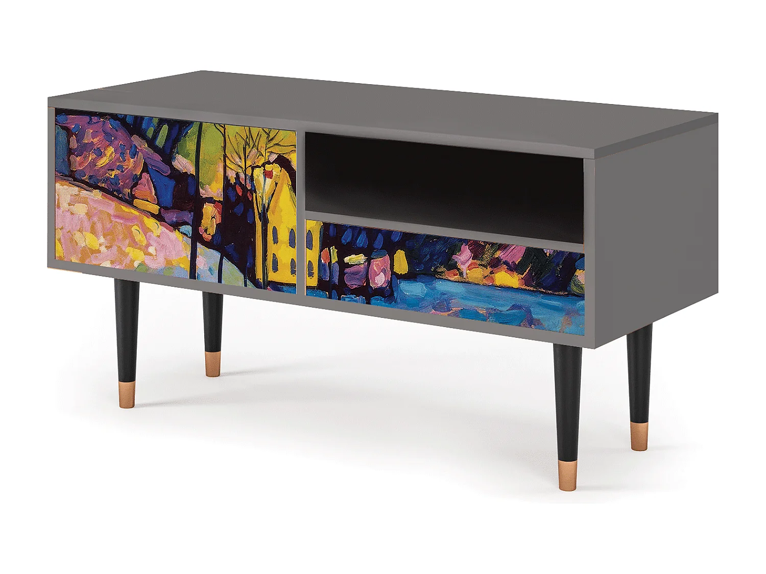 TV-Möbel - 115х59х48 cm - T3 - Winter Landscape, Grau