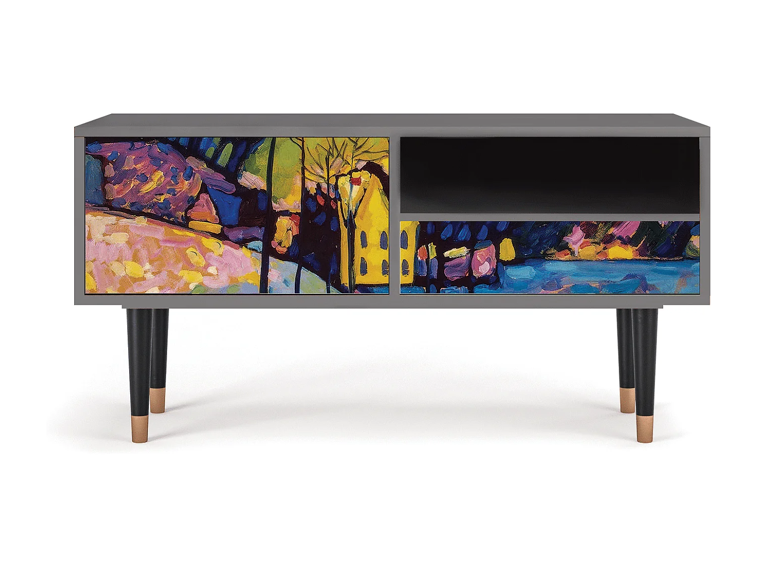 TV-Möbel - 115х59х48 cm - T3 - Winter Landscape, Grau