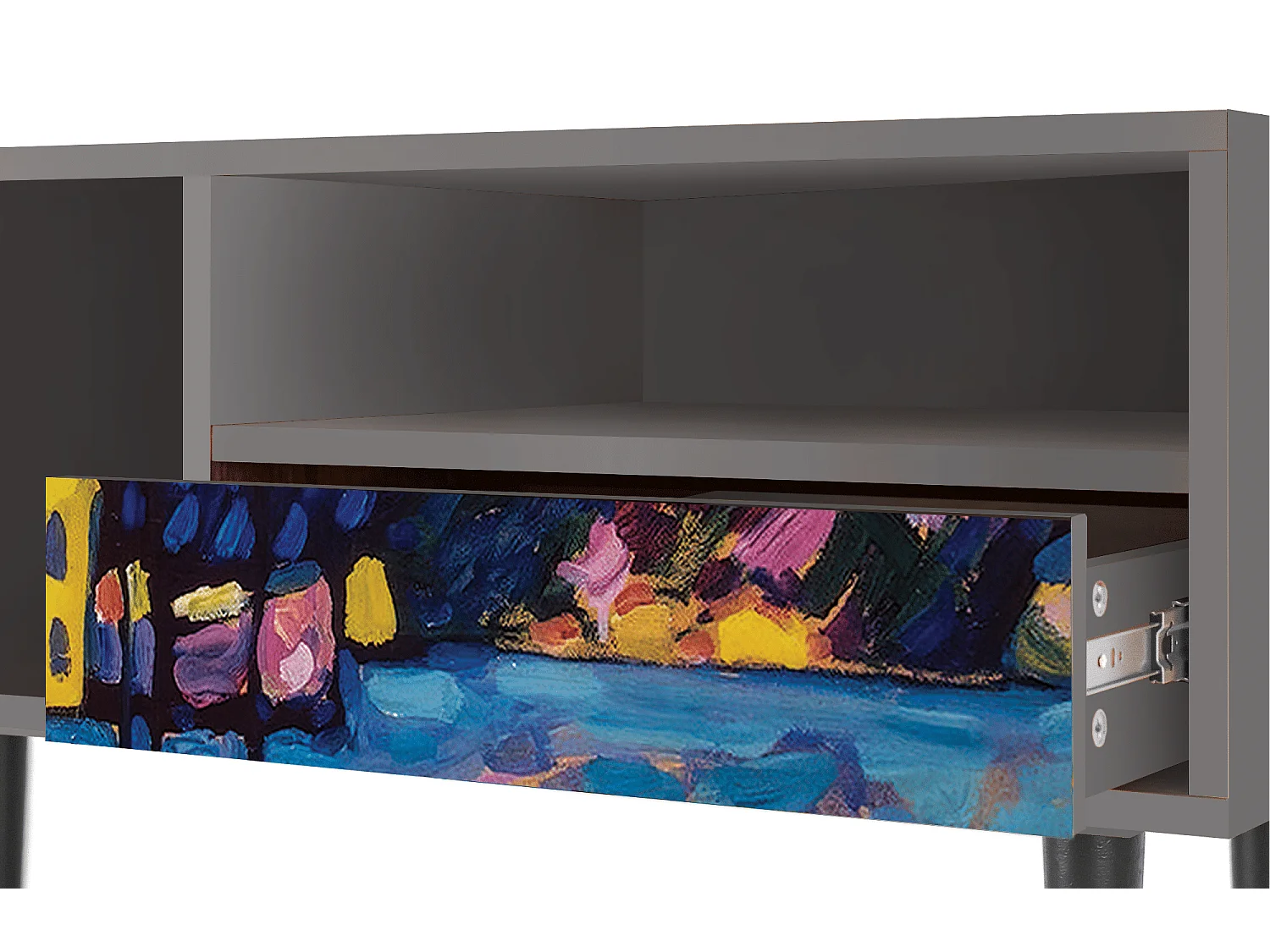 TV-Möbel - 115х59х48 cm - T3 - Winter Landscape, Grau