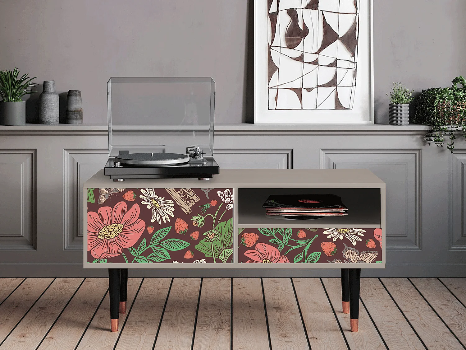 TV-meubel - 115х59х48 cm - T3 - Alice in Wonderland, Zand