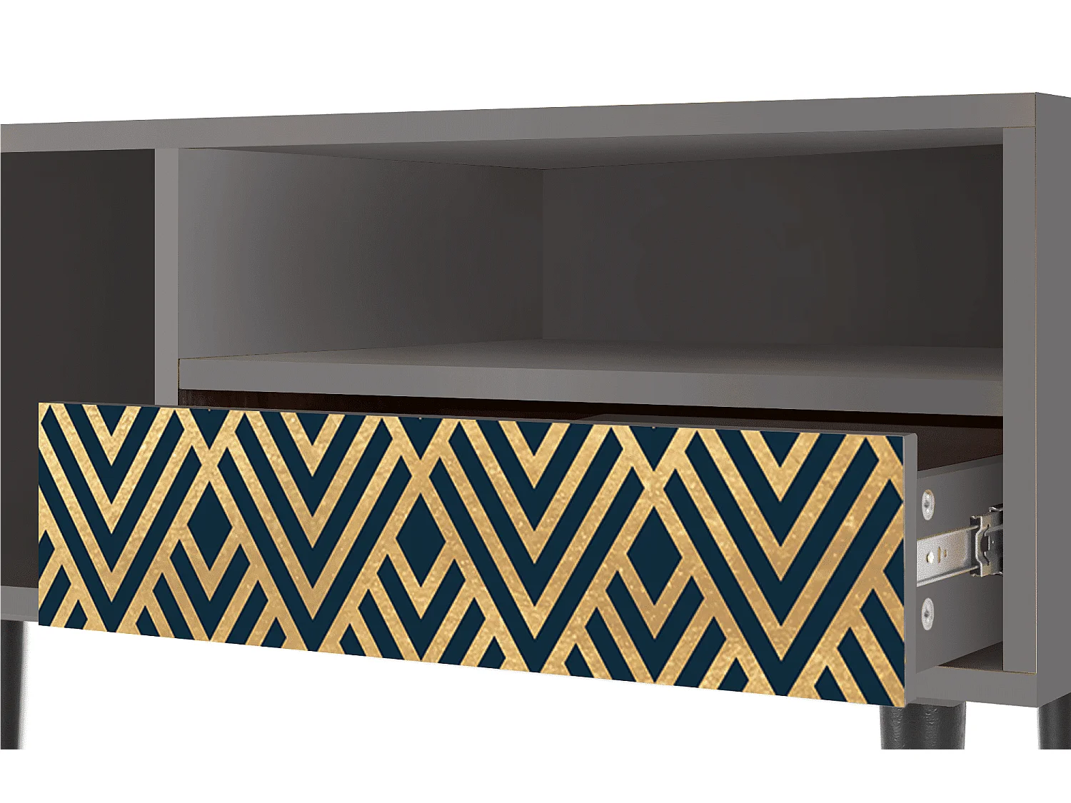 Mobile TV - 115х59х48 cm - T3 - Egypt Triangles, Grigio