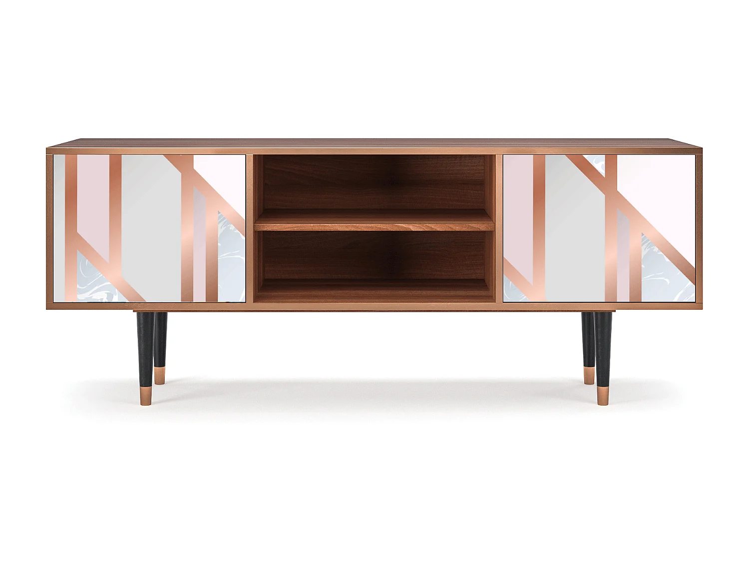 Meuble TV - 170х69х48 cm - T2 - Champagne Story, Noyer