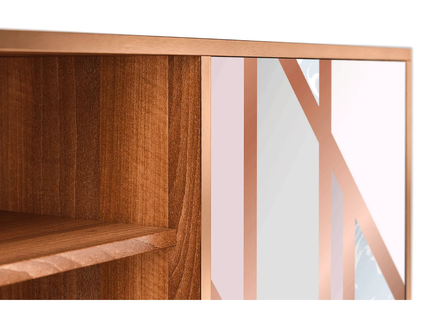 Meuble TV - 170х69х48 cm - T2 - Champagne Story, Noyer