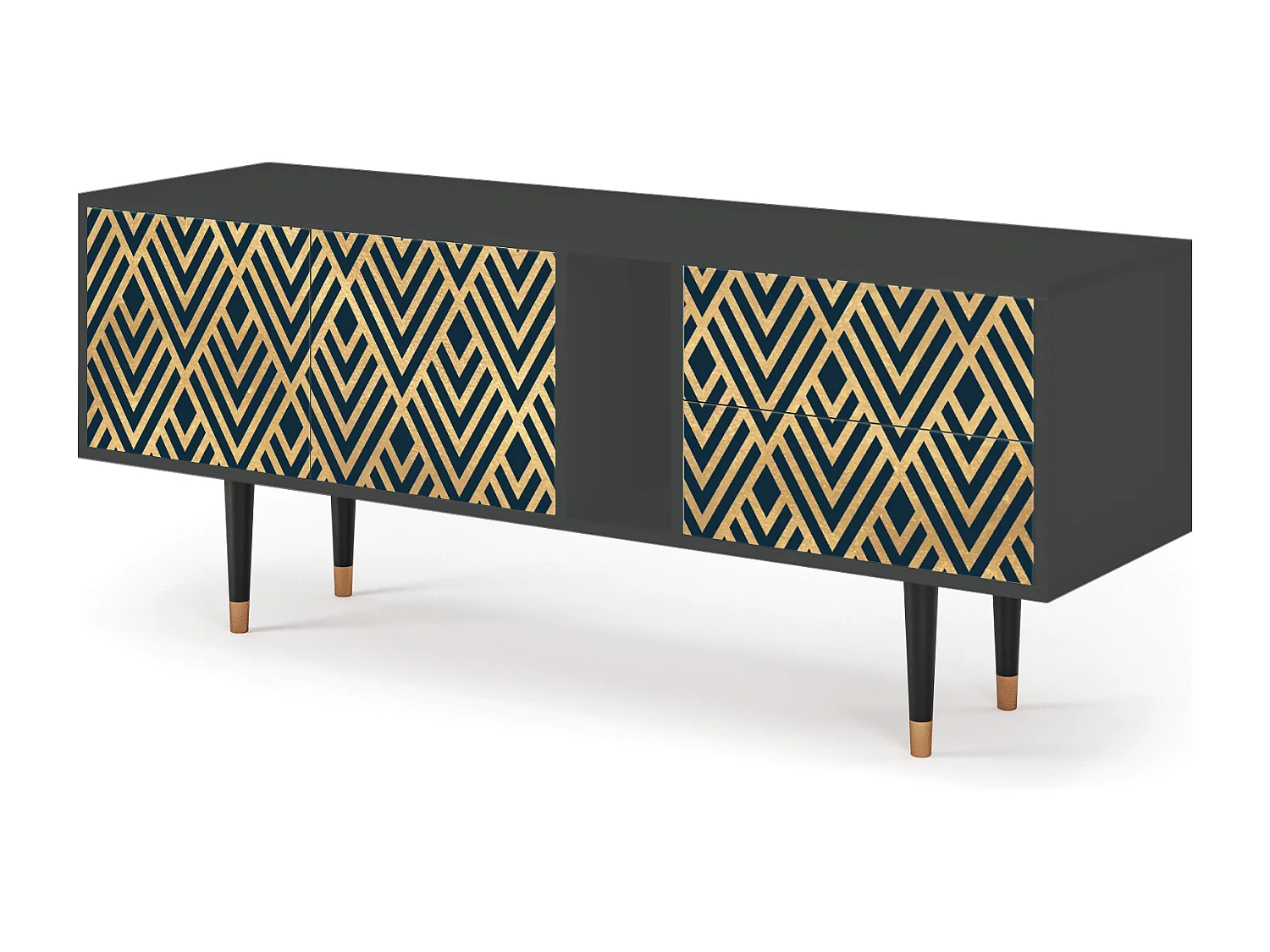 TV-Möbel - 170х69х48 cm - T1 - Egypt Triangles, Anthrazit