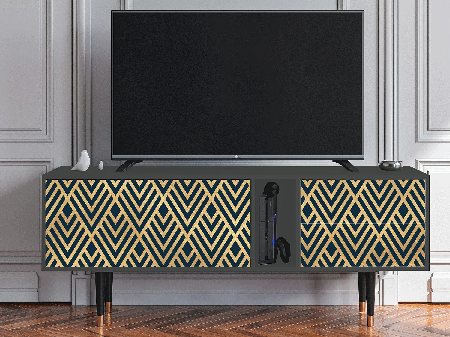 Mobile TV - 170х69х48 cm - T1 - Egypt Triangles, Antracite