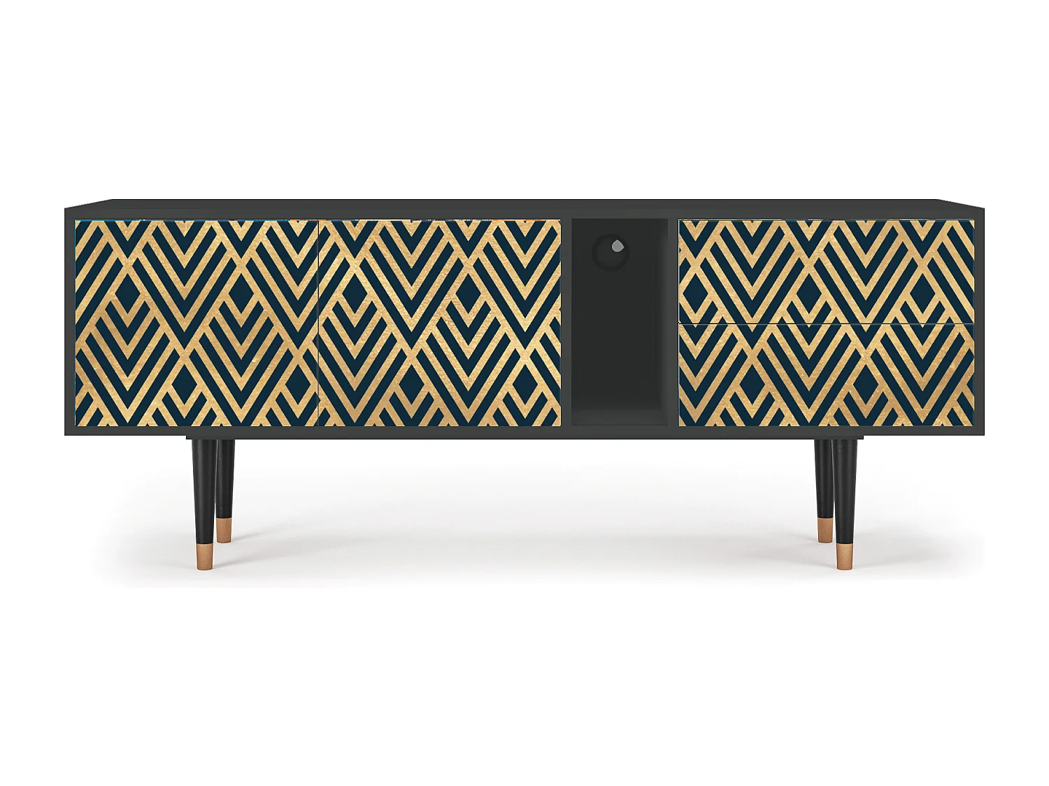 Meuble TV - 170х69х48 cm - T1 - Egypt Triangles, Anthracite