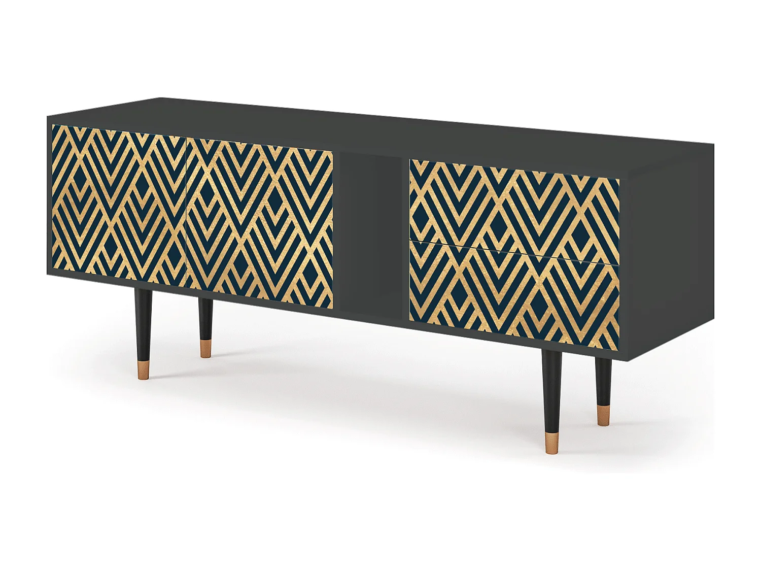 Meuble TV - 170х69х48 cm - T1 - Egypt Triangles, Anthracite