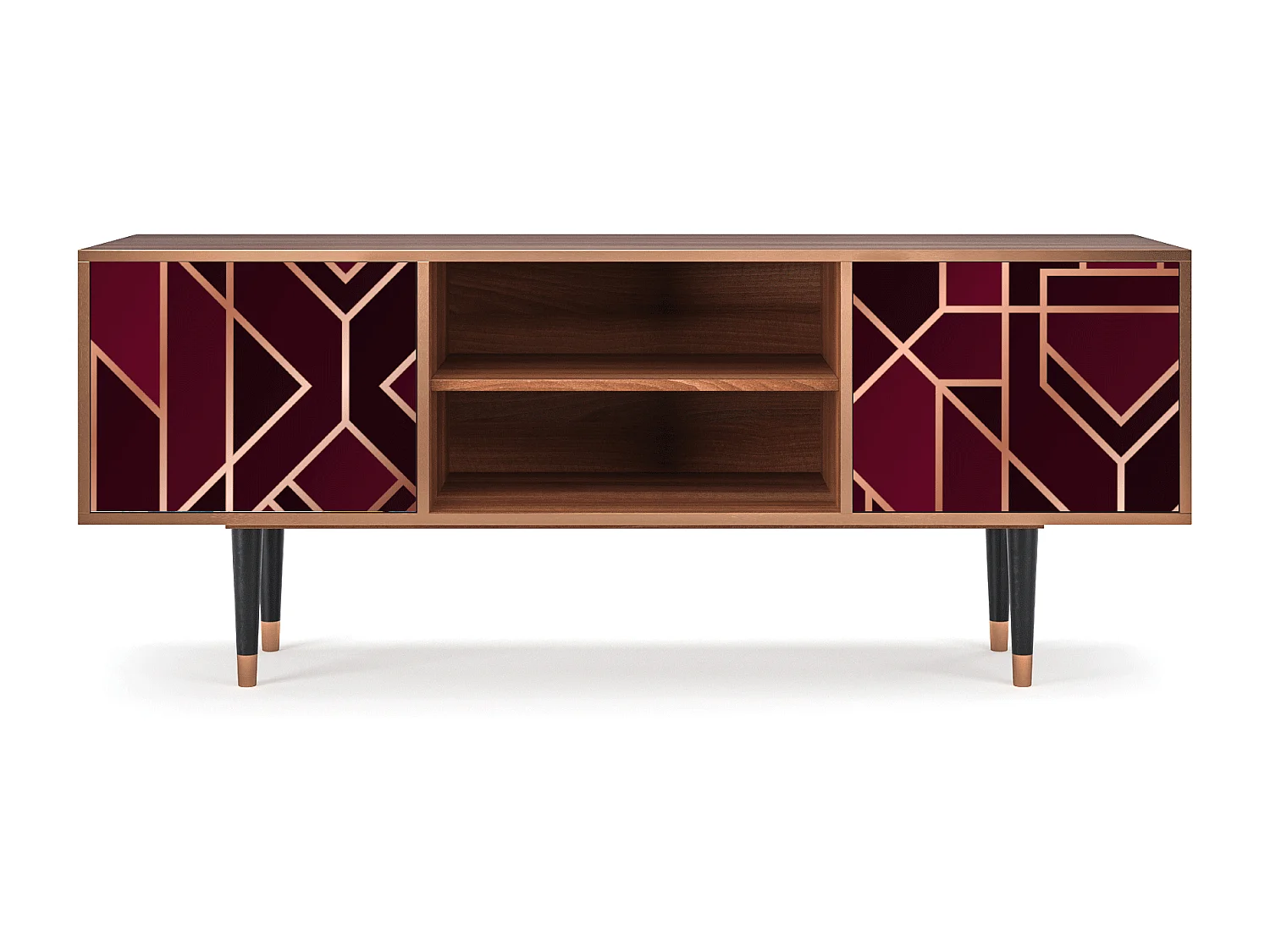 Meuble TV - 170х69х48 cm - T2 - Burgundy Jewelery, Noyer