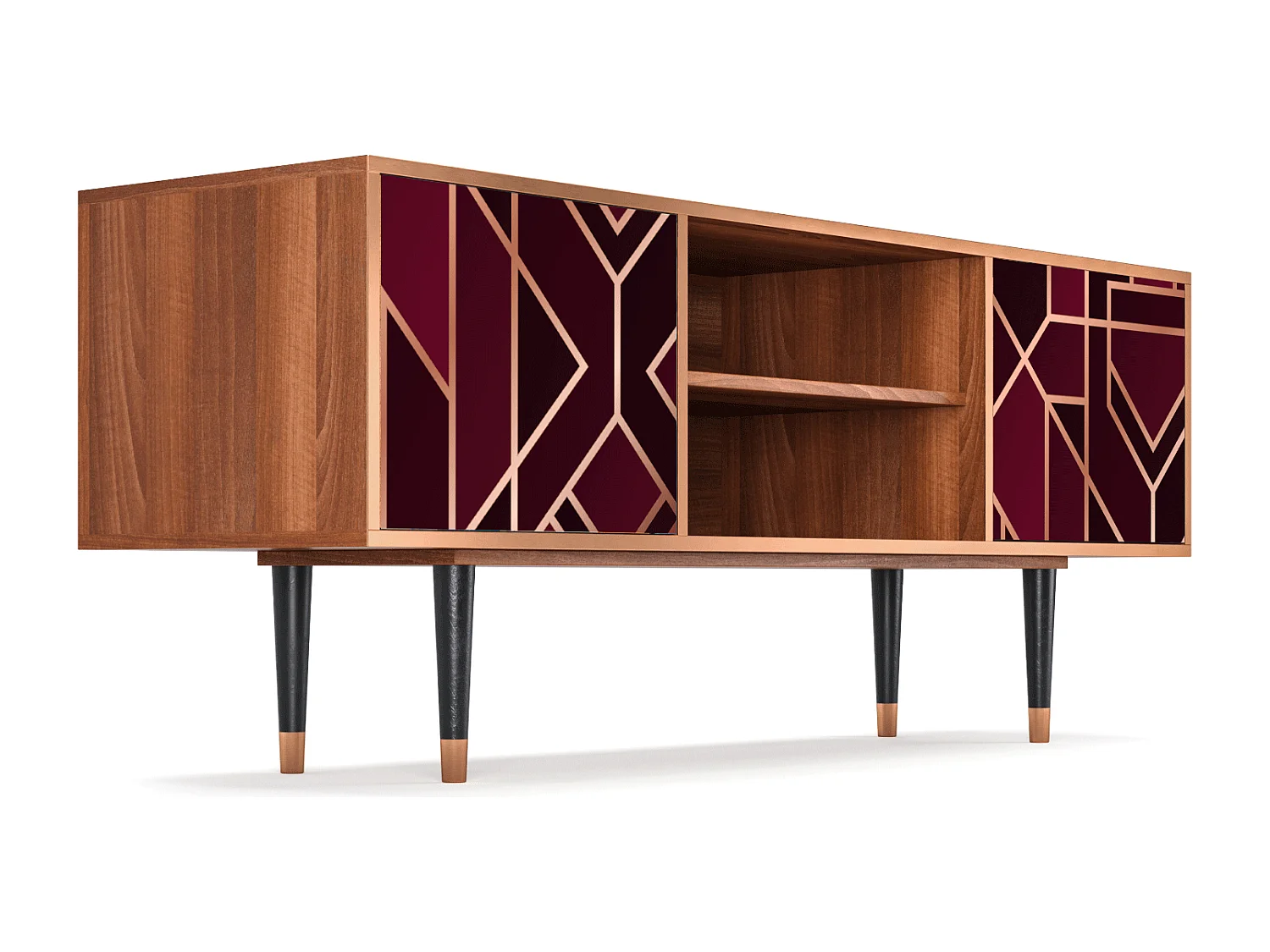 Meuble TV - 170х69х48 cm - T2 - Burgundy Jewelery, Noyer