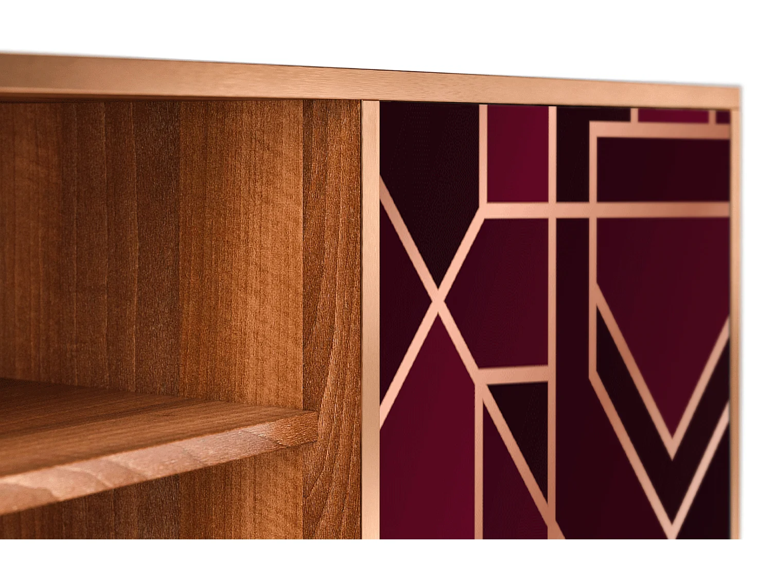 Meuble TV - 170х69х48 cm - T2 - Burgundy Jewelery, Noyer