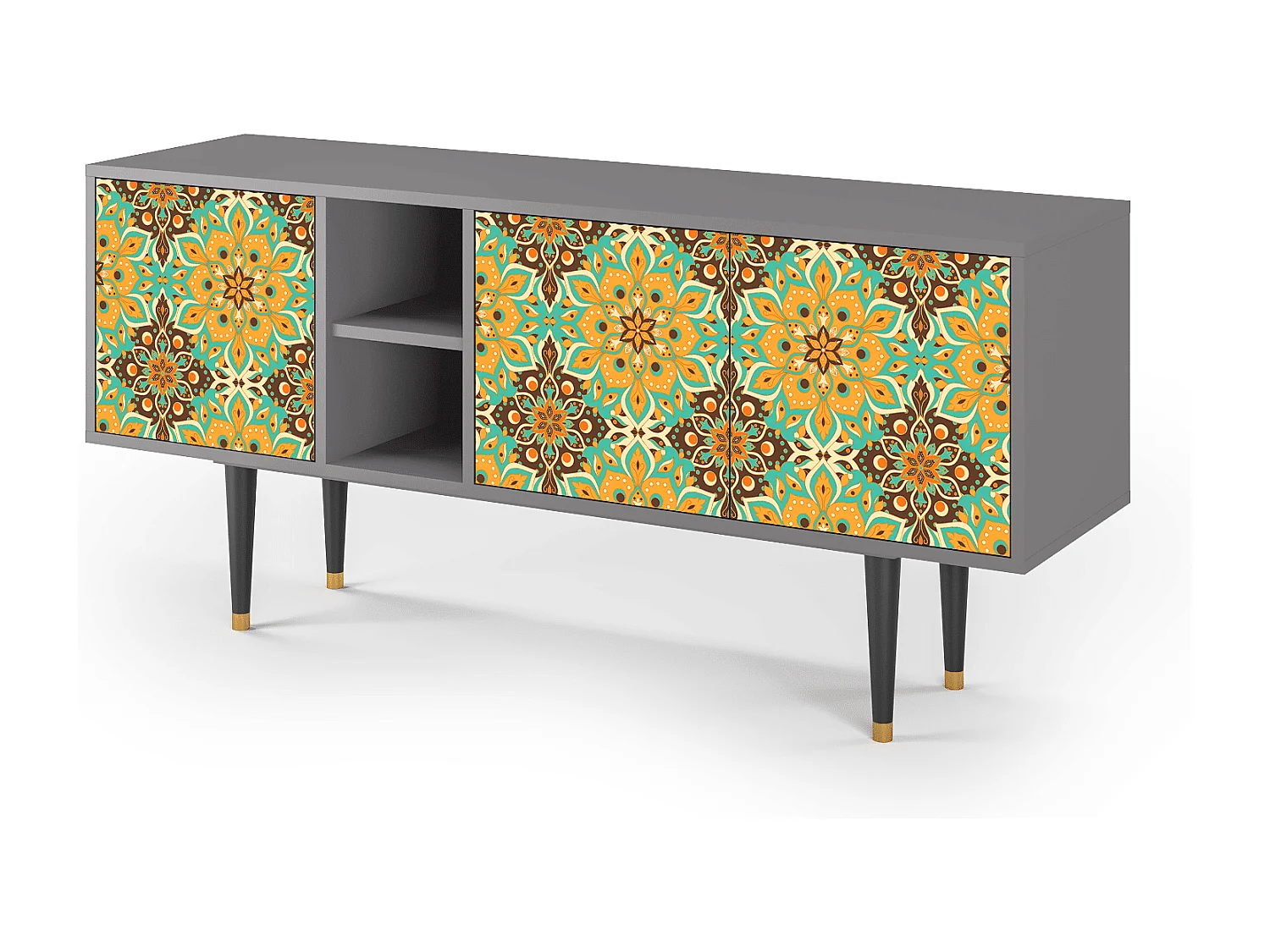 Meuble TV - 150х69х41 cm - T5 - Indian Spices, Gris