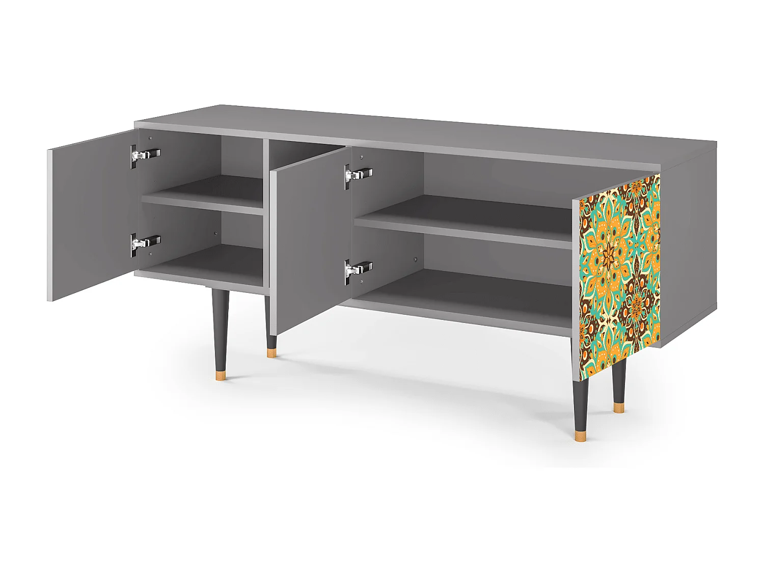 Meuble TV - 150х69х41 cm - T5 - Indian Spices, Gris