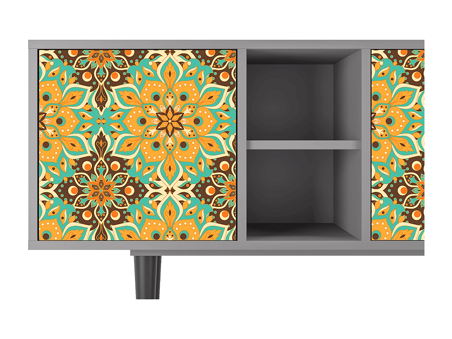 Mueble de TV - 150х69х41 cm - T5 - Indian Spices, Gris