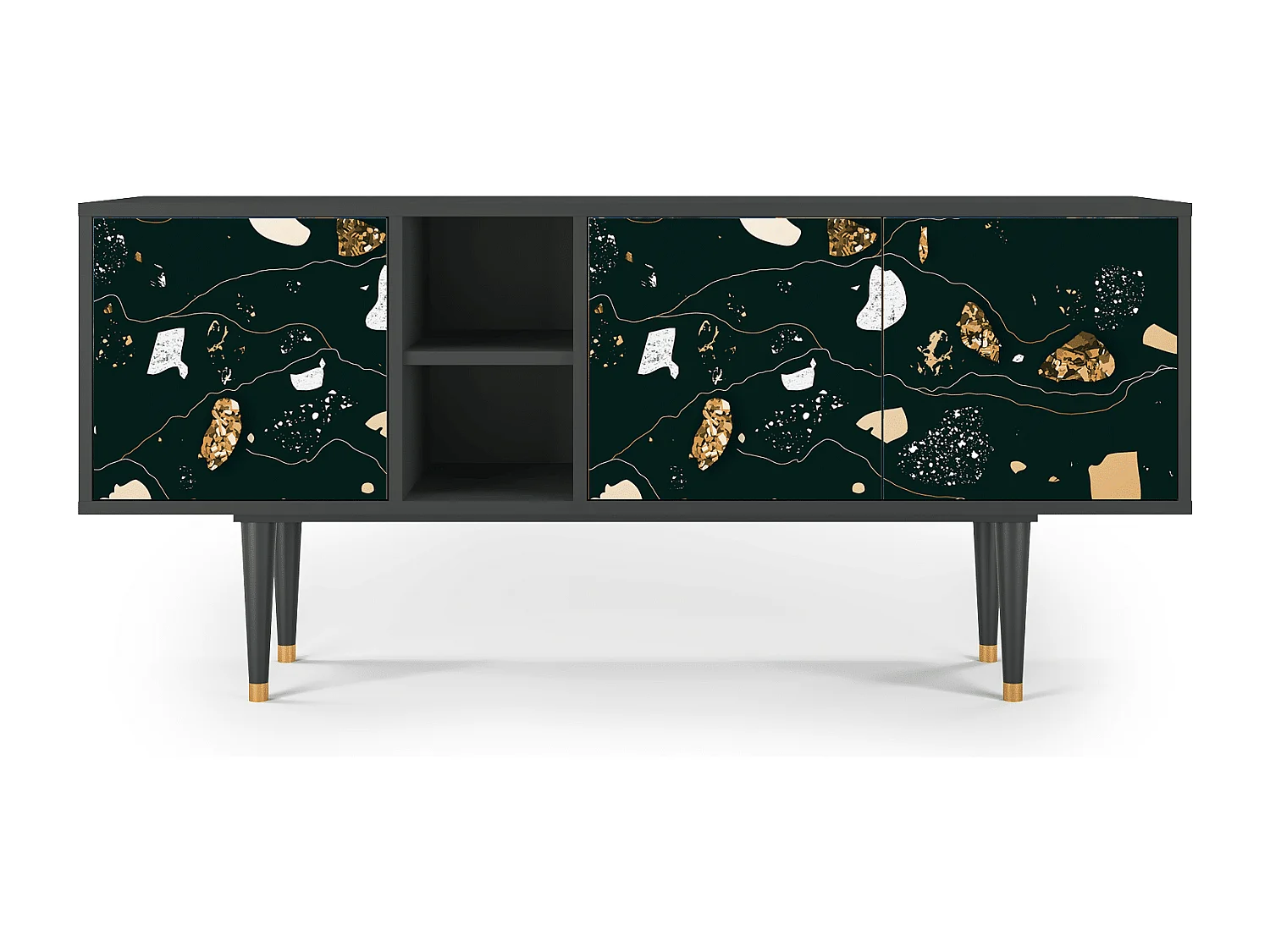 Meuble TV - 150х69х41 cm - T5 - Space Rocks, Anthracite