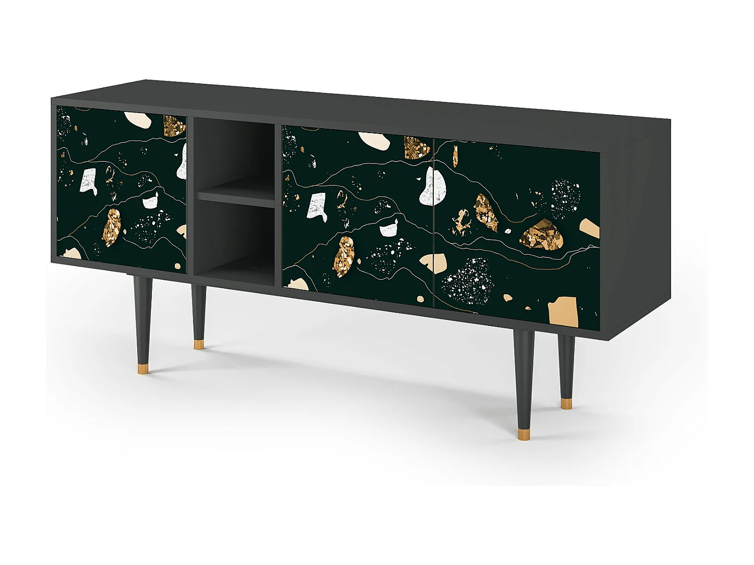 Meuble TV - 150х69х41 cm - T5 - Space Rocks, Anthracite