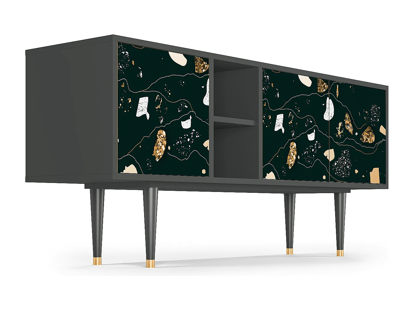 Meuble TV - 150х69х41 cm - T5 - Space Rocks, Anthracite