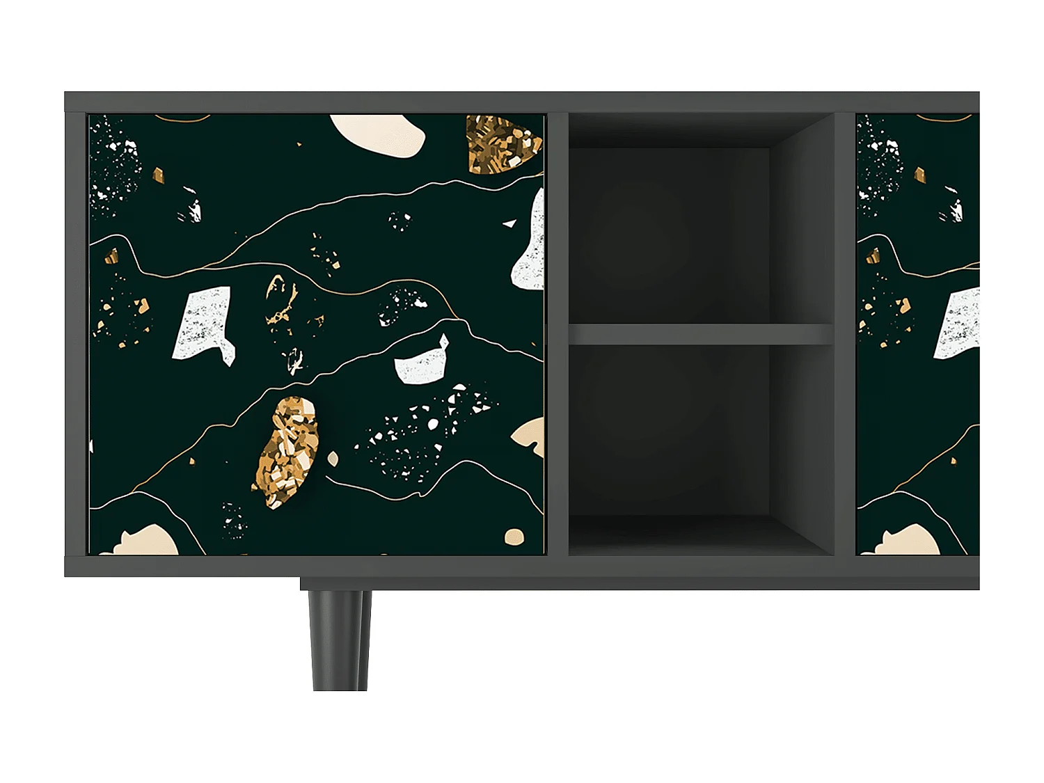 Meuble TV - 150х69х41 cm - T5 - Space Rocks, Anthracite