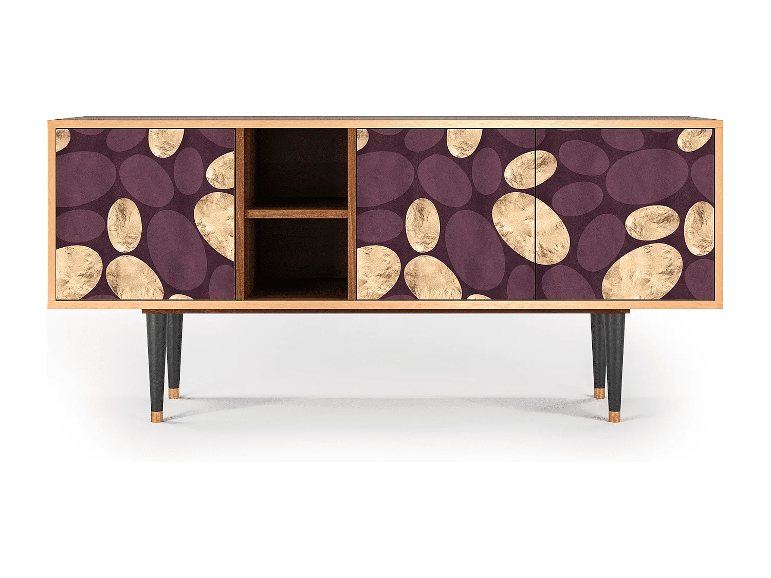 Szafka RTV - 150х69х41 cm - T5 - Fine Wine, Orzech