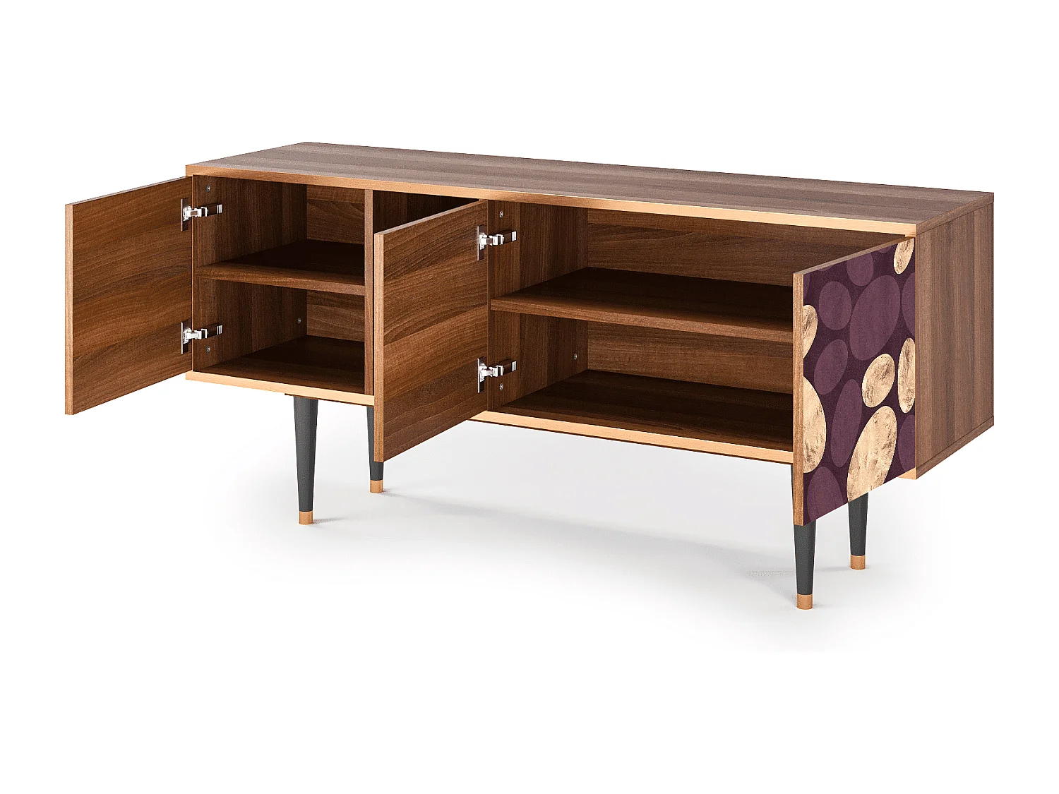 Szafka RTV - 150х69х41 cm - T5 - Fine Wine, Orzech