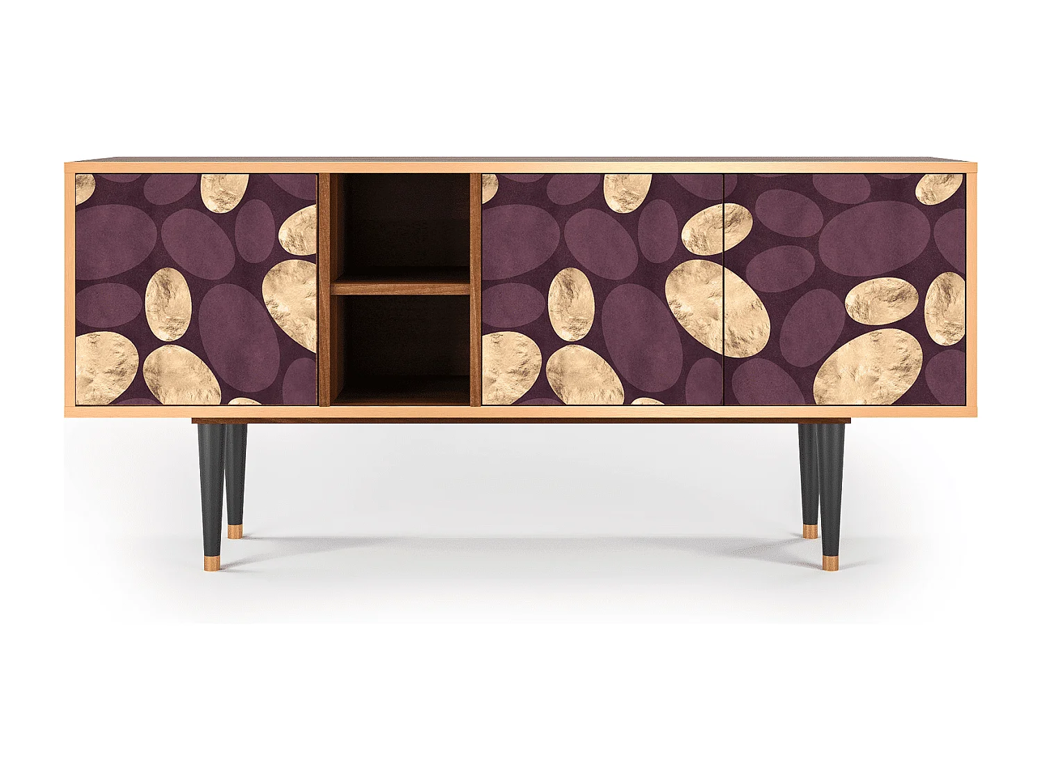 Szafka RTV - 150х69х41 cm - T5 - Fine Wine, Orzech