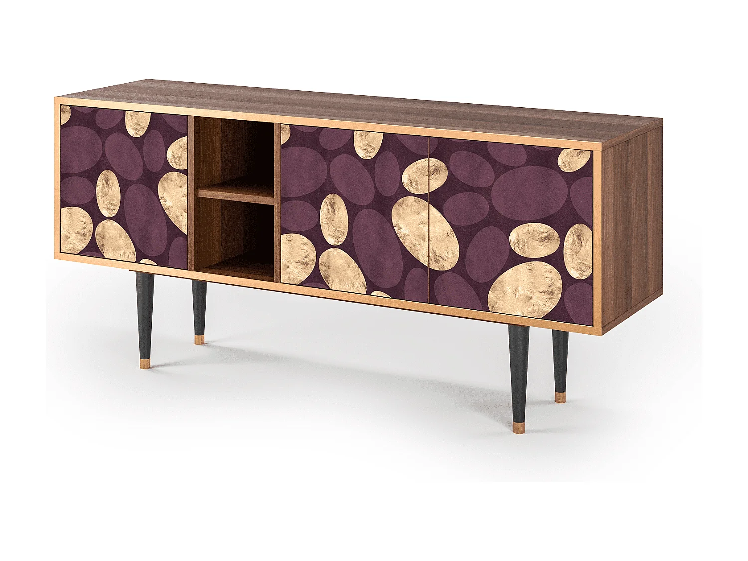 Szafka RTV - 150х69х41 cm - T5 - Fine Wine, Orzech