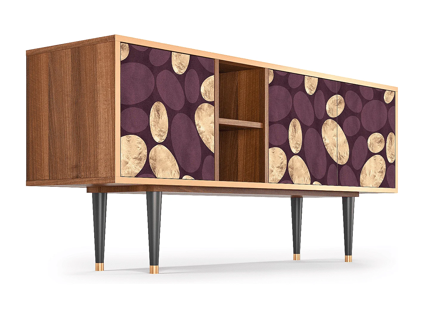 Szafka RTV - 150х69х41 cm - T5 - Fine Wine, Orzech