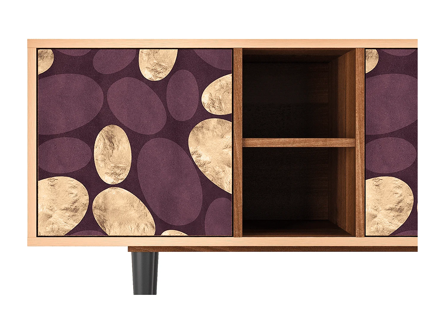 Szafka RTV - 150х69х41 cm - T5 - Fine Wine, Orzech