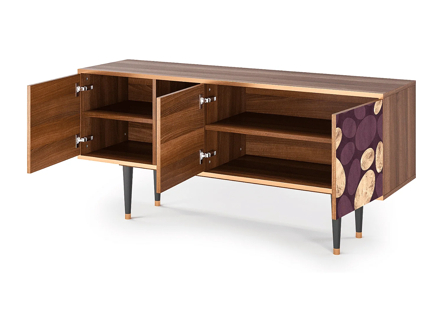 Szafka RTV - 150х69х41 cm - T5 - Fine Wine, Orzech