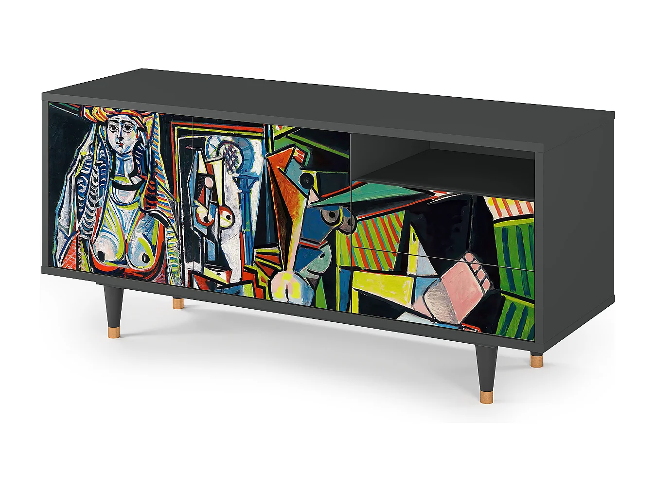 Mobile TV - 125х56х41 cm - T7 - Women of Algiers, Antracite