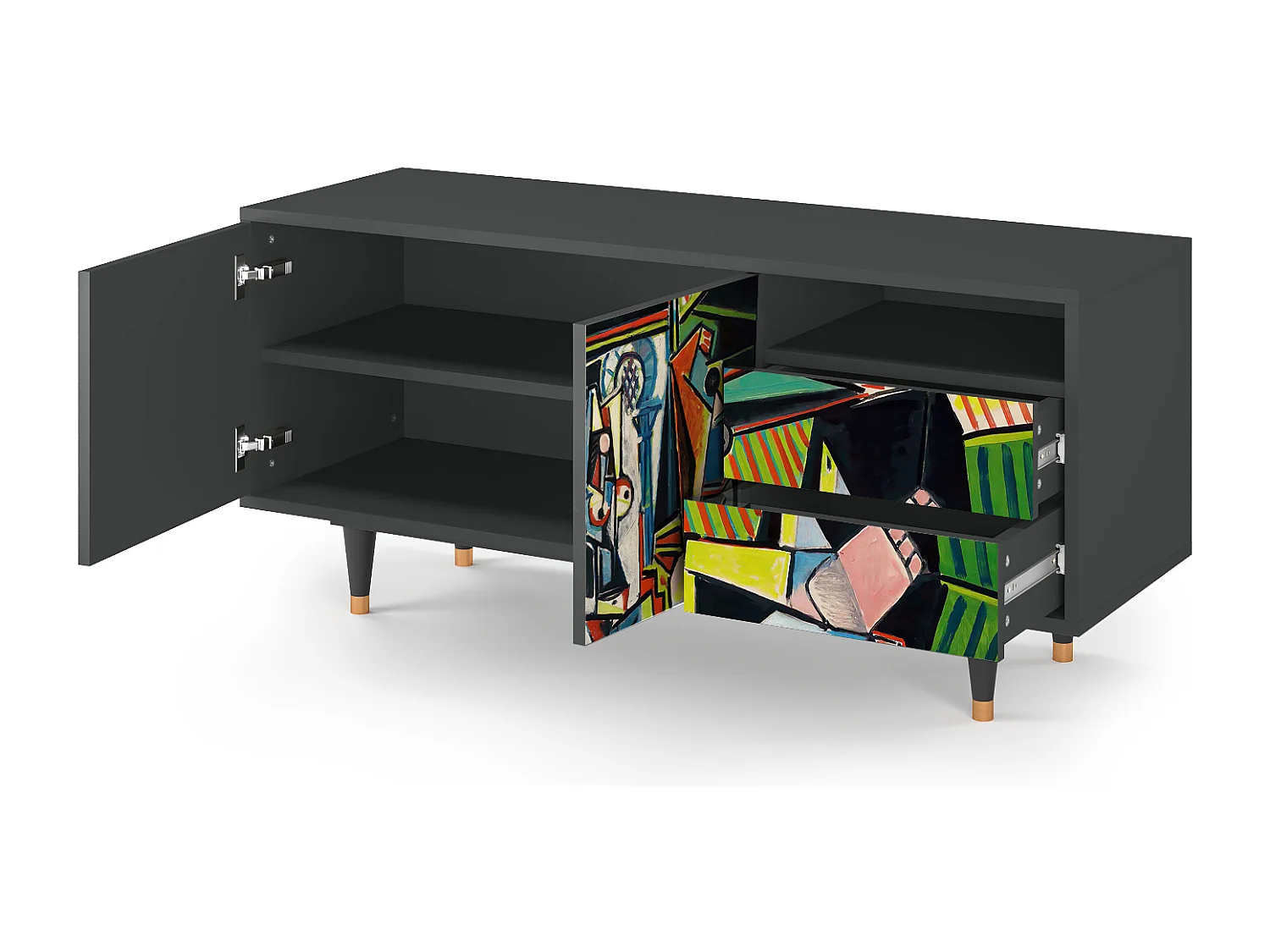 Mobile TV - 125х56х41 cm - T7 - Women of Algiers, Antracite