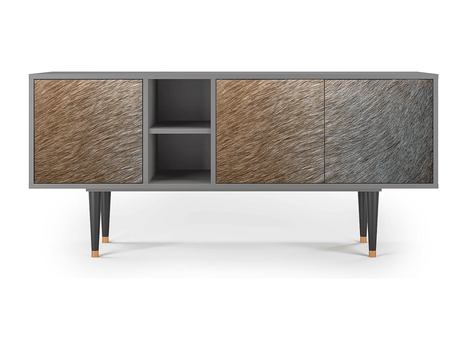 Meuble TV - 150х69х41 cm - T5 - Peanut Hair, Gris