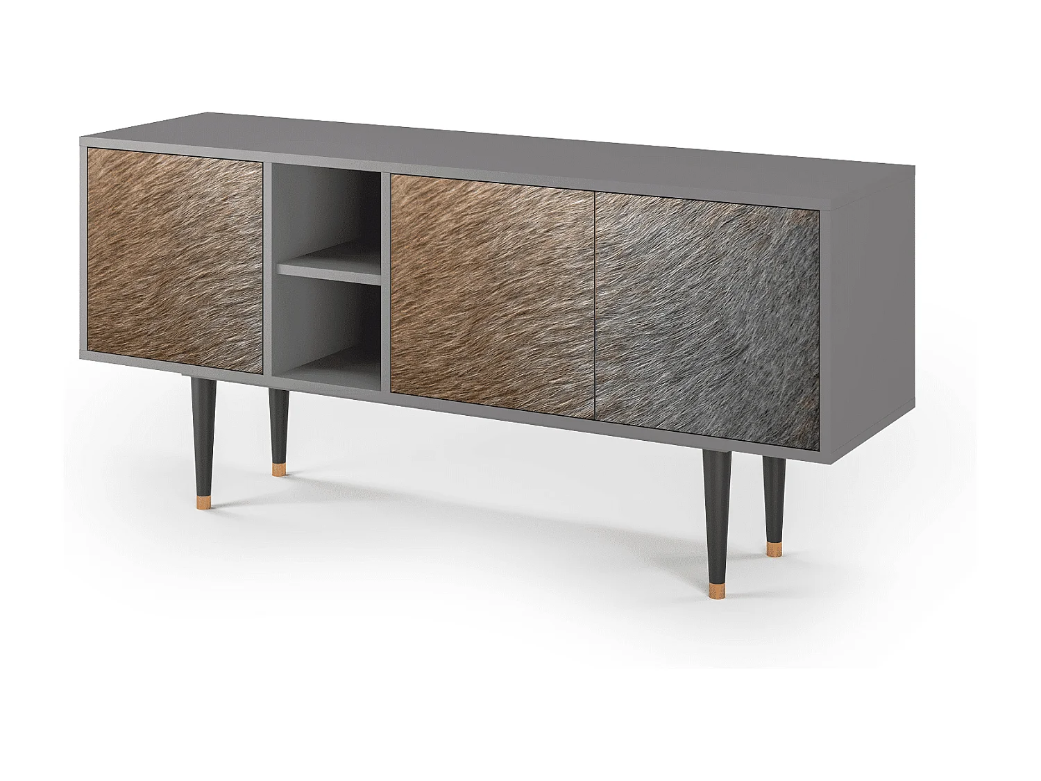 TV-meubel - 150х69х41 cm - T5 - Peanut Hair, Grijs