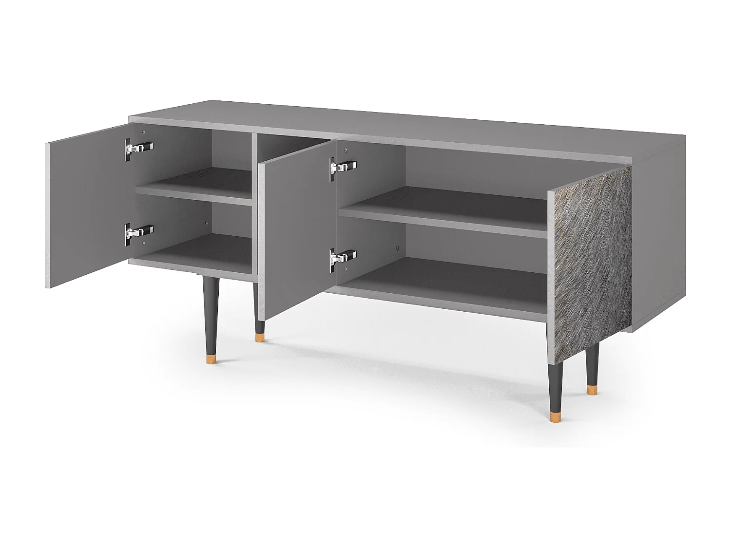 TV-meubel - 150х69х41 cm - T5 - Peanut Hair, Grijs