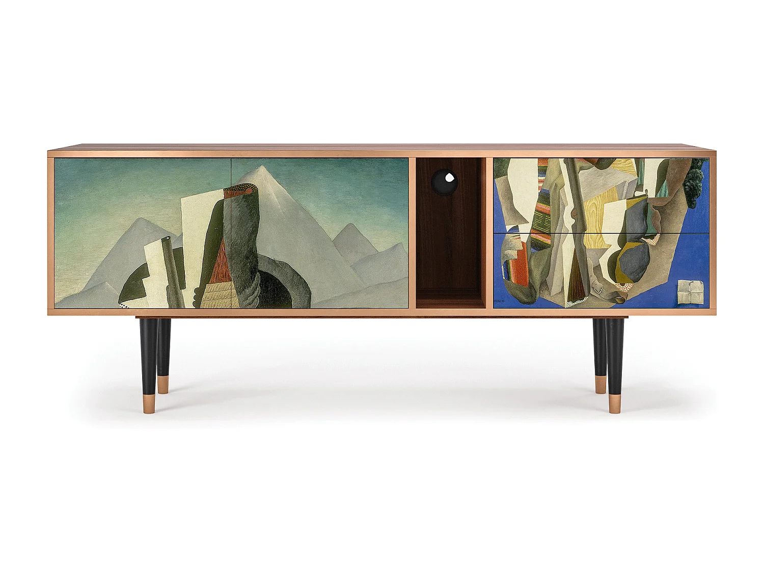 TV-meubel - 170х69х48 cm - T1 - The Cubist Paintings , Walnoot