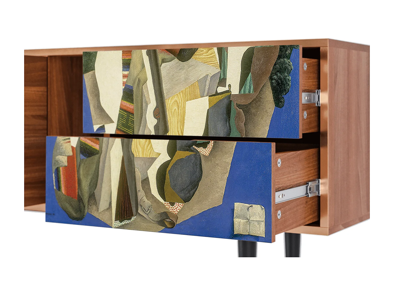TV-meubel - 170х69х48 cm - T1 - The Cubist Paintings , Walnoot
