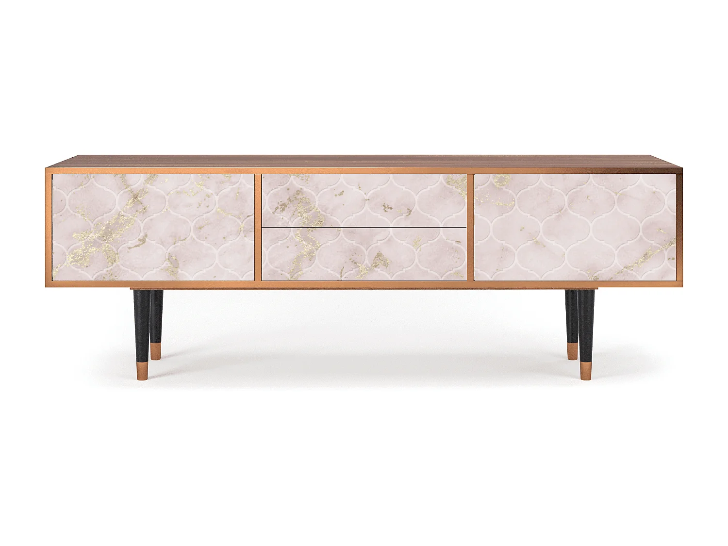 Meuble TV - 170х59х48 cm - T4 - Dirty Roses, Noyer