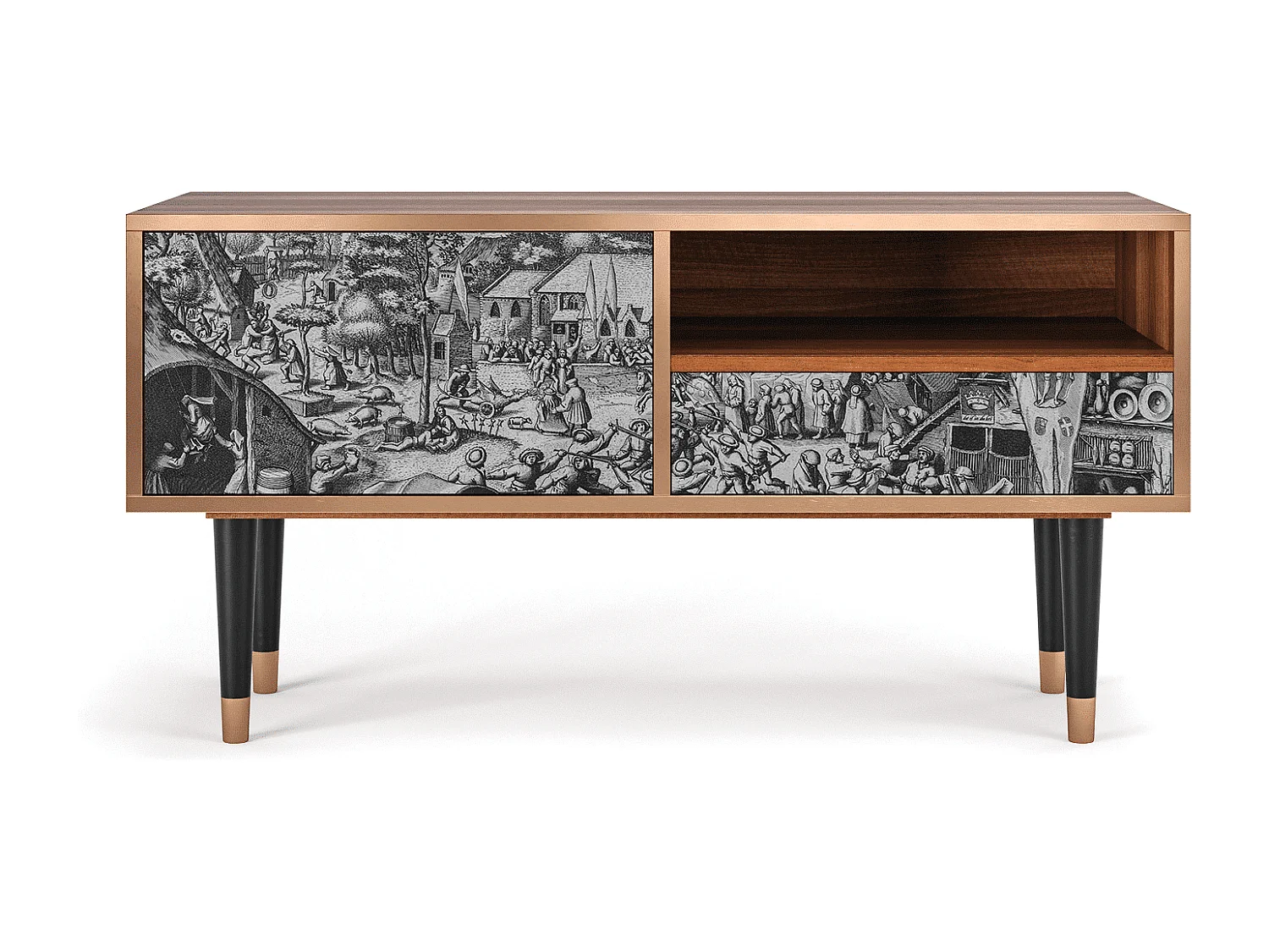 Mueble de TV - 115х59х48 cm - T3 - The Festival of Saint, Nogal