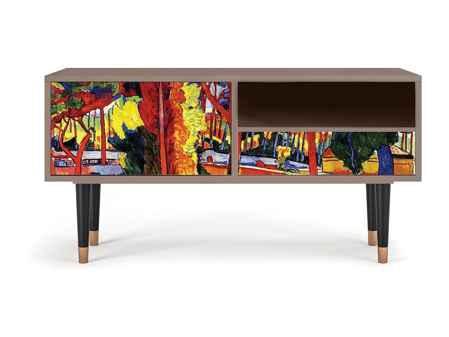 Mobile TV - 115х59х48 cm - T3 - The Turning Road, Latte