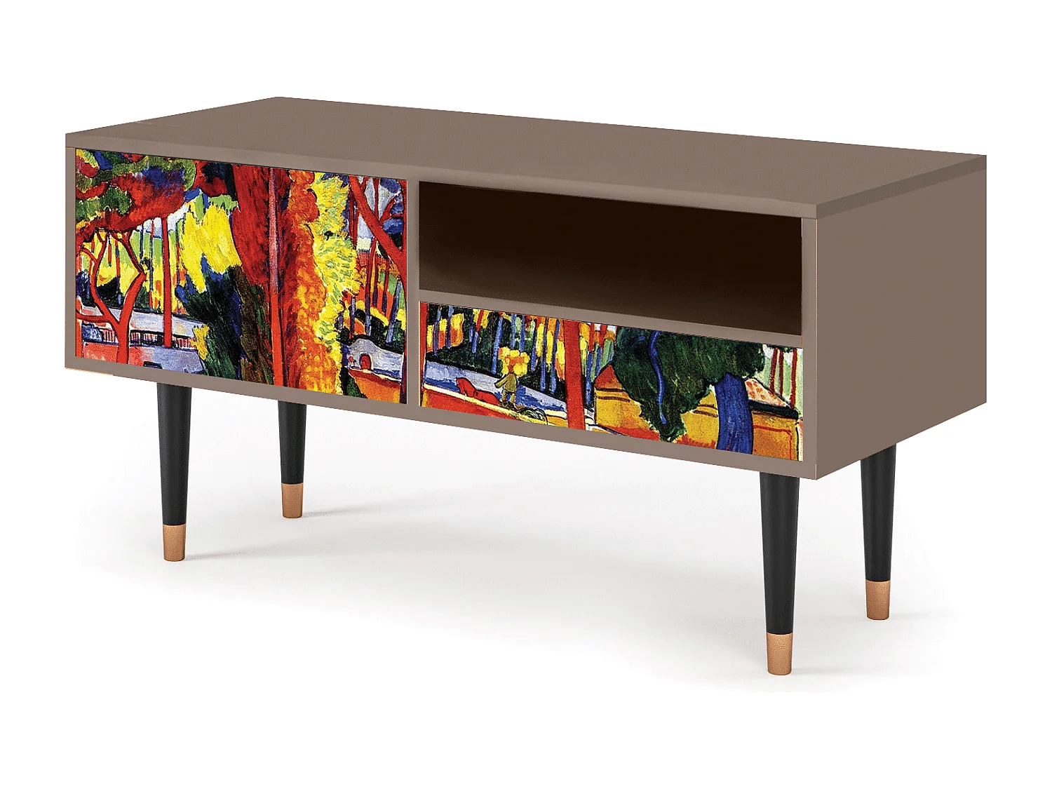 Mobile TV - 115х59х48 cm - T3 - The Turning Road, Latte