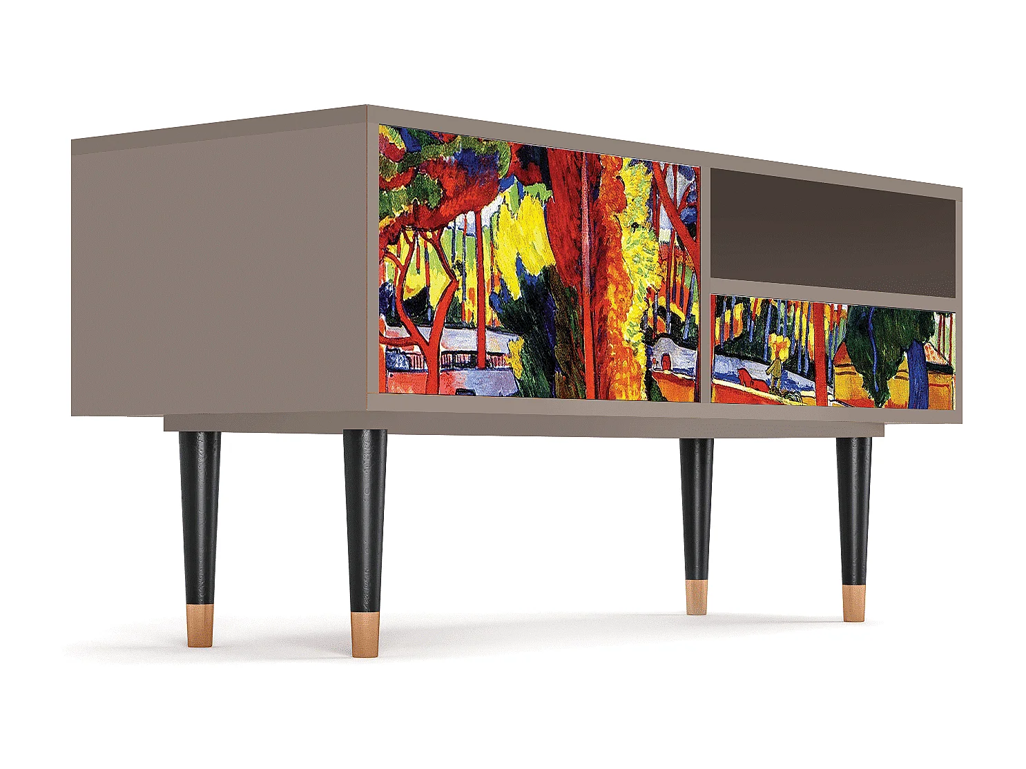 Mobile TV - 115х59х48 cm - T3 - The Turning Road, Latte