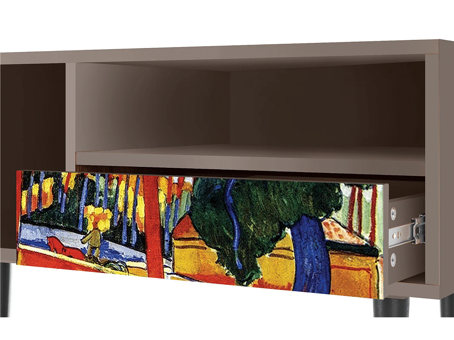 Mobile TV - 115х59х48 cm - T3 - The Turning Road, Latte