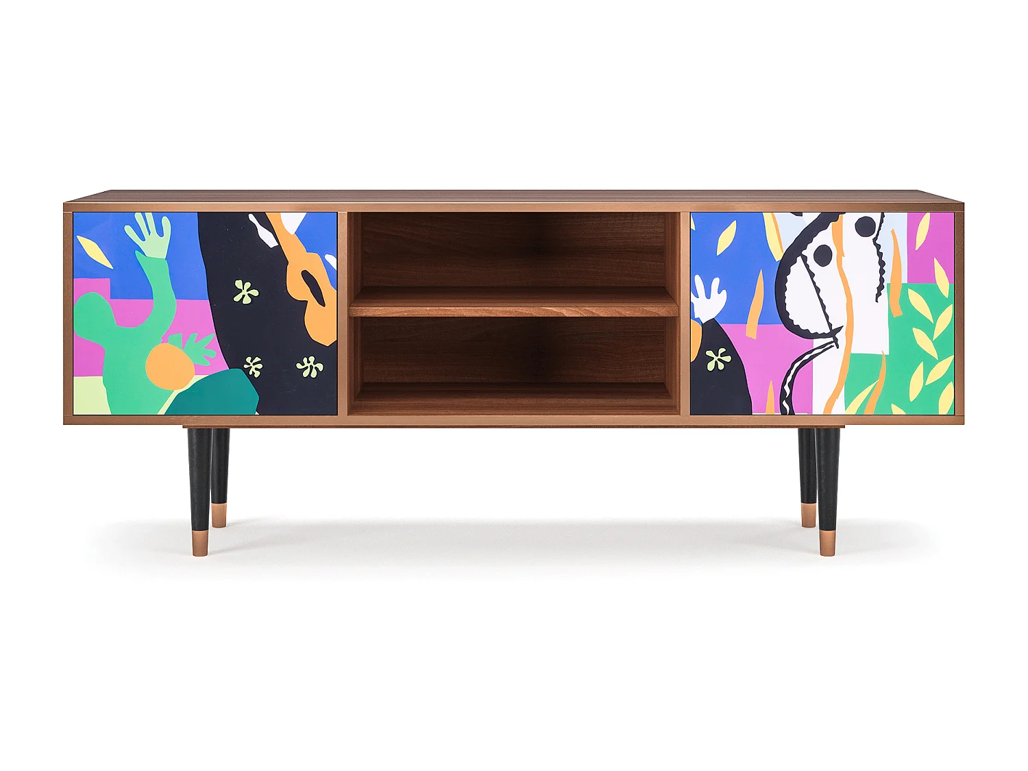 Szafka RTV - 170х69х48 cm - T2 - La Tristesse du Roi, Orzech